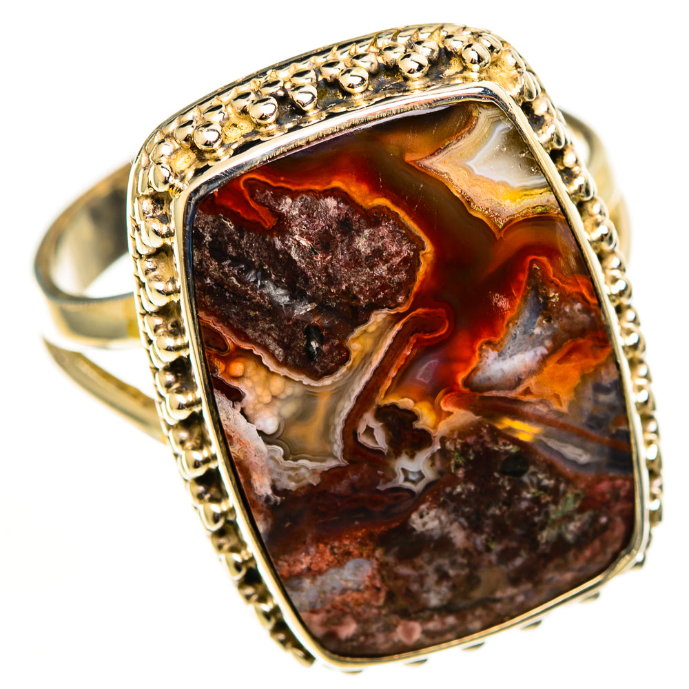 Crazy Lace Agate Rings handcrafted by Ana Silver Co - RING112732 - Photo 2
