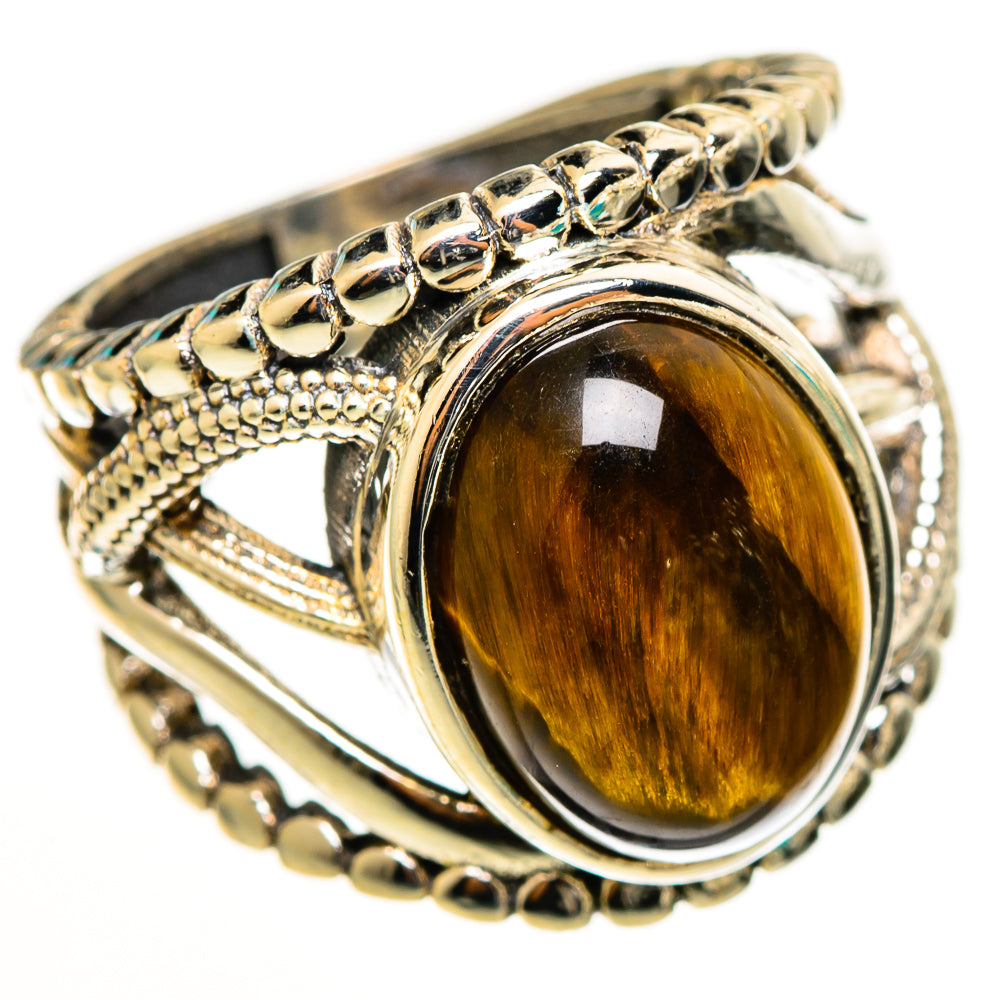 Tiger Eye Rings handcrafted by Ana Silver Co - RING112733 - Photo 2