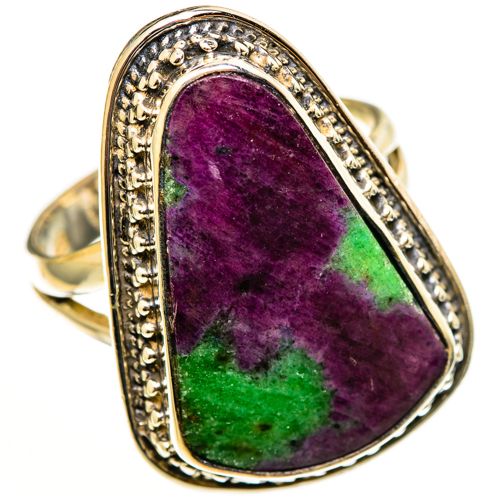 Ruby Zoisite Rings handcrafted by Ana Silver Co - RING112752 - Photo 2