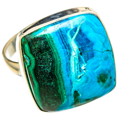 Malachite In Chrysocolla Rings handcrafted by Ana Silver Co - RING112753 - Photo 2