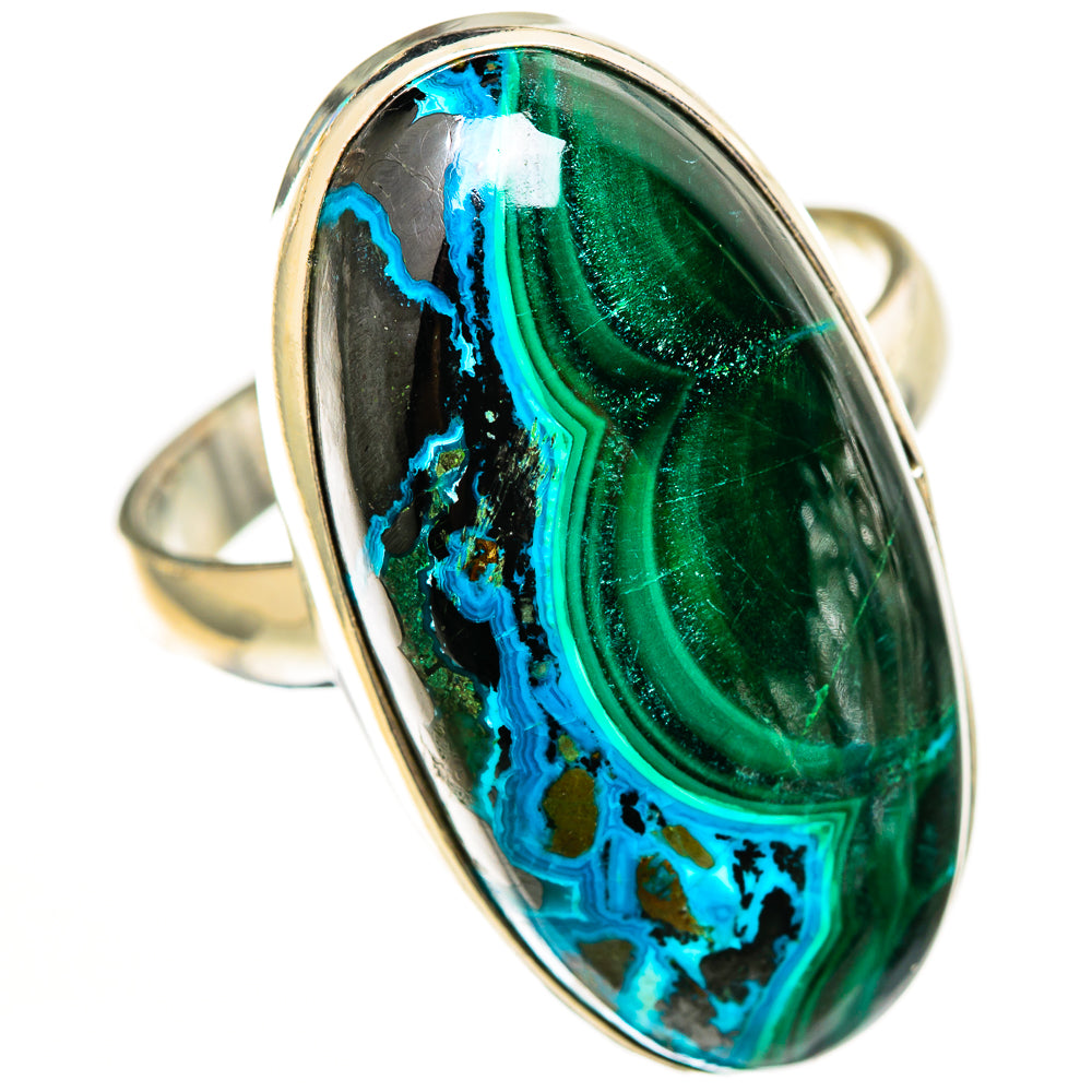 Malachite In Chrysocolla Rings handcrafted by Ana Silver Co - RING112754 - Photo 2