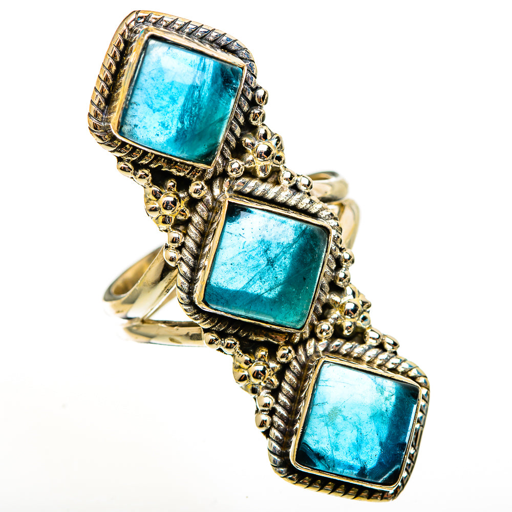 Blue Fluorite Rings handcrafted by Ana Silver Co - RING112755 - Photo 2