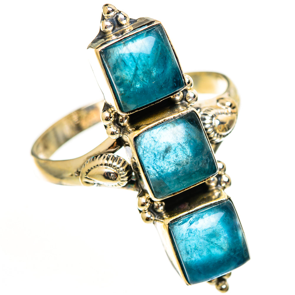 Blue Fluorite Rings handcrafted by Ana Silver Co - RING112759 - Photo 2