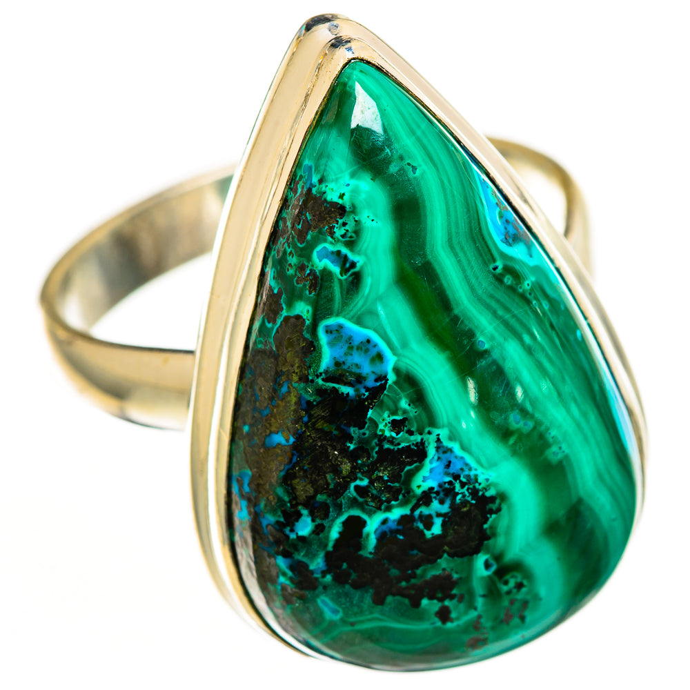 Malachite In Chrysocolla Rings handcrafted by Ana Silver Co - RING112766 - Photo 2