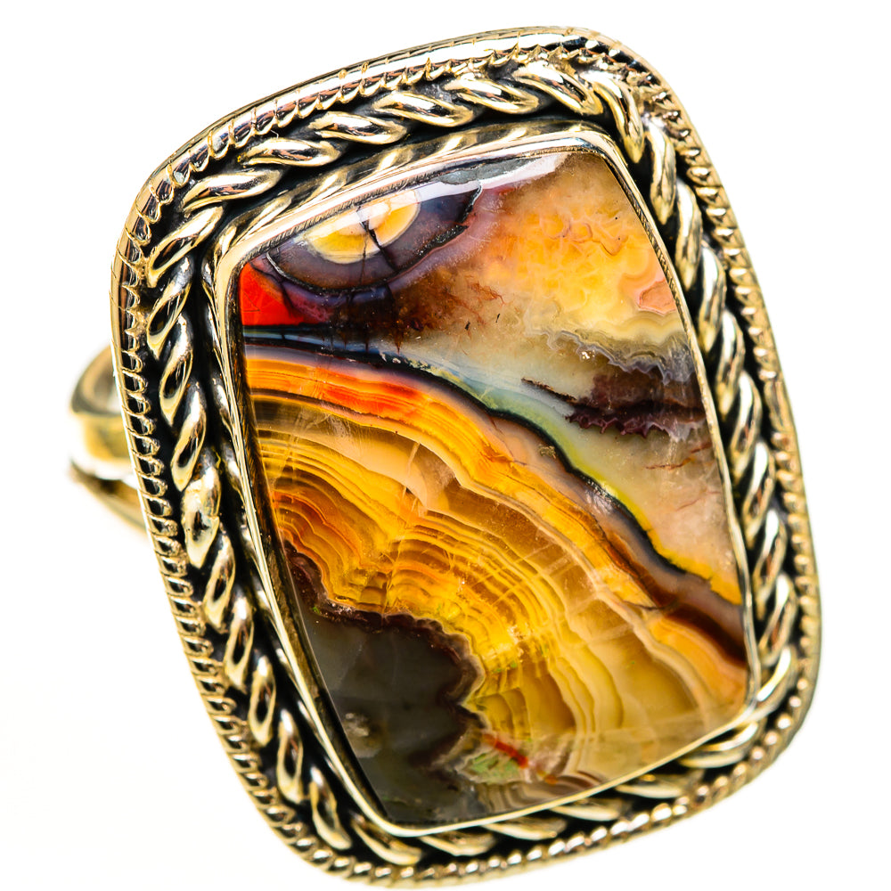Crazy Lace Agate Rings handcrafted by Ana Silver Co - RING112769 - Photo 2