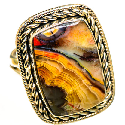 Crazy Lace Agate Rings handcrafted by Ana Silver Co - RING112769 - Photo 2