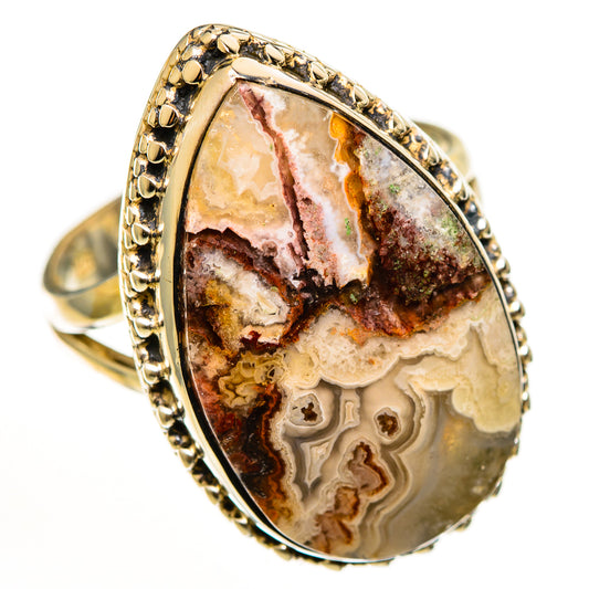 Crazy Lace Agate Rings handcrafted by Ana Silver Co - RING112770 - Photo 2