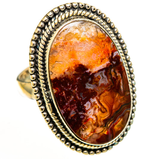 Crazy Lace Agate Rings handcrafted by Ana Silver Co - RING112774 - Photo 2