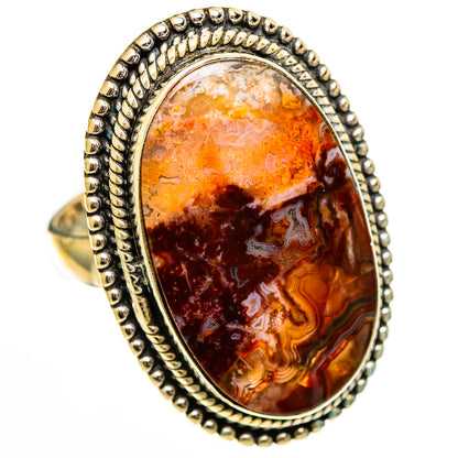 Crazy Lace Agate Rings handcrafted by Ana Silver Co - RING112774 - Photo 2
