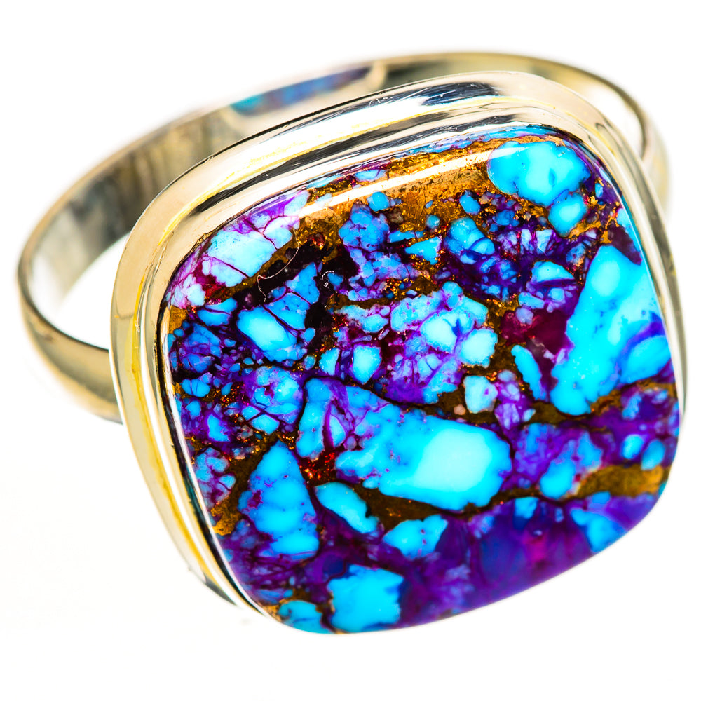 Purple Copper Composite Turquoise Rings handcrafted by Ana Silver Co - RING112784 - Photo 2