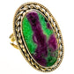 Ruby Zoisite Rings handcrafted by Ana Silver Co - RING112796 - Photo 2