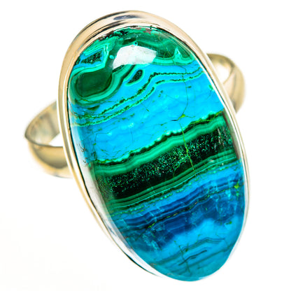 Malachite In Chrysocolla Rings handcrafted by Ana Silver Co - RING112798 - Photo 2