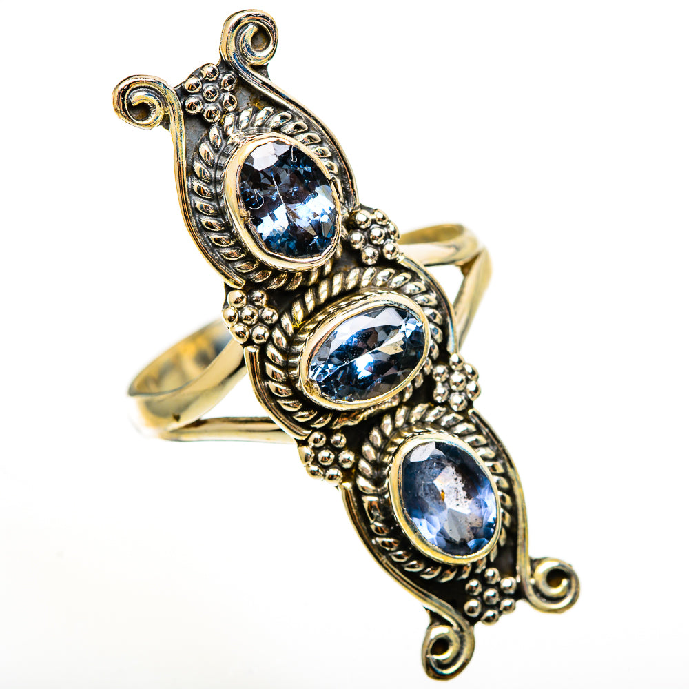Blue Spinel Rings handcrafted by Ana Silver Co - RING112802 - Photo 2