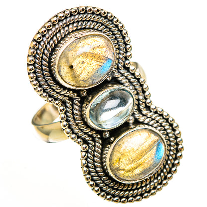 Labradorite Rings handcrafted by Ana Silver Co - RING112804 - Photo 2