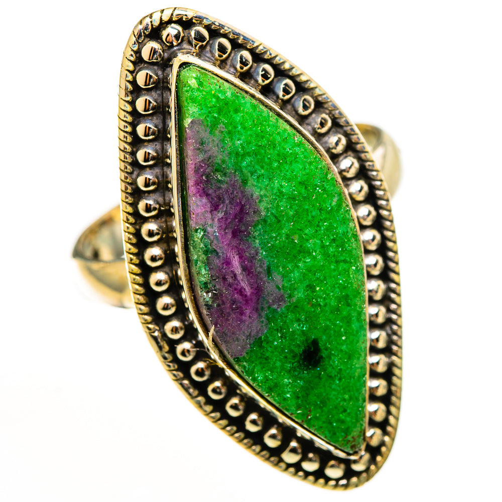 Ruby Zoisite Rings handcrafted by Ana Silver Co - RING112807 - Photo 2