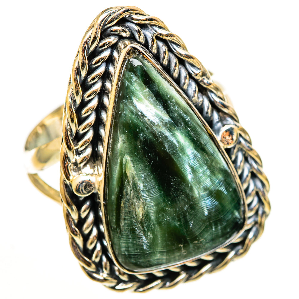 Seraphinite Rings handcrafted by Ana Silver Co - RING112811 - Photo 2