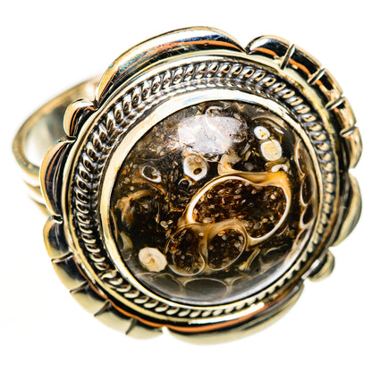 Turritella Agate Rings handcrafted by Ana Silver Co - RING112813 - Photo 2