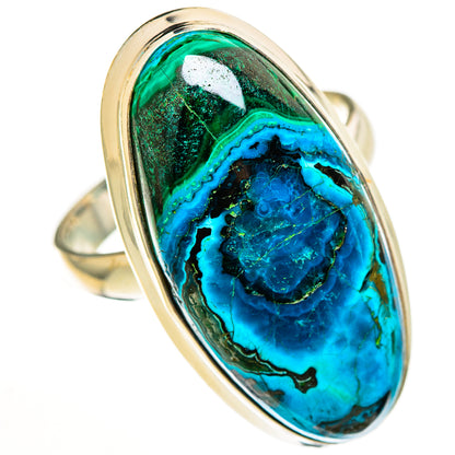 Malachite In Chrysocolla Rings handcrafted by Ana Silver Co - RING112835 - Photo 2