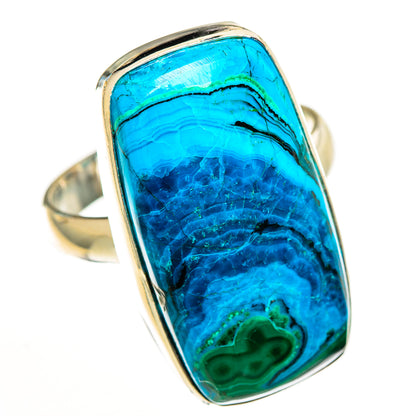 Malachite In Chrysocolla Rings handcrafted by Ana Silver Co - RING112838 - Photo 2