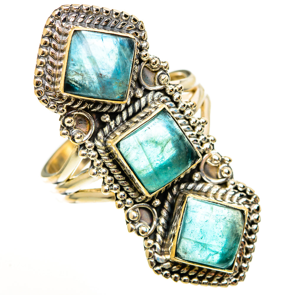 Blue Fluorite Rings handcrafted by Ana Silver Co - RING112839 - Photo 2
