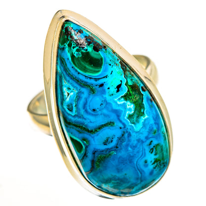 Malachite In Chrysocolla Rings handcrafted by Ana Silver Co - RING112840 - Photo 2
