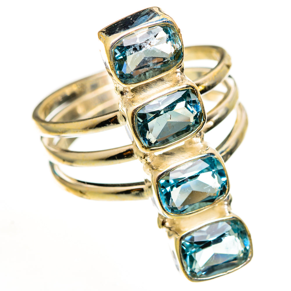 Blue Topaz Rings handcrafted by Ana Silver Co - RING112841 - Photo 2