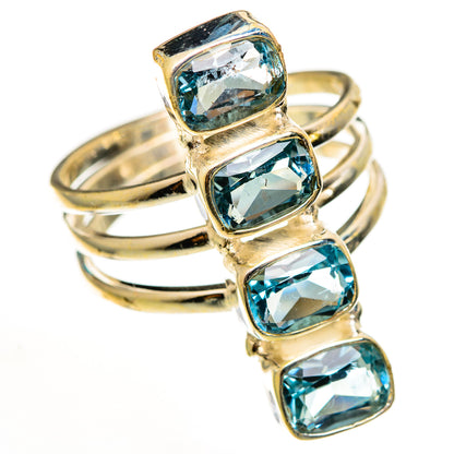 Blue Topaz Rings handcrafted by Ana Silver Co - RING112841 - Photo 2