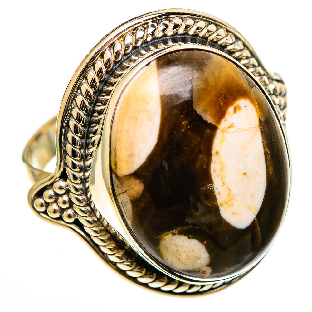 Peanut Wood Jasper Rings handcrafted by Ana Silver Co - RING112848 - Photo 2