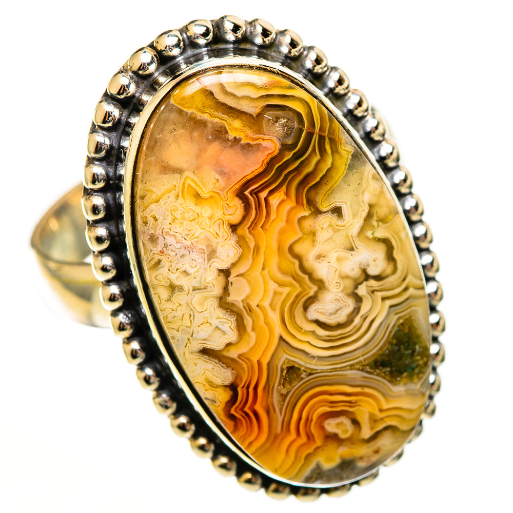 Laguna Lace Agate Rings handcrafted by Ana Silver Co - RING112851 - Photo 2