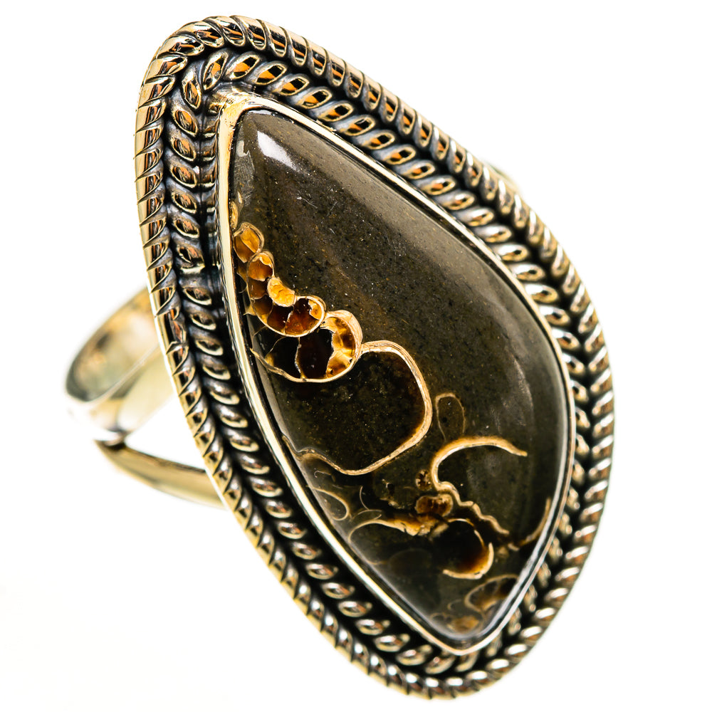 Turritella Agate Rings handcrafted by Ana Silver Co - RING112854 - Photo 2