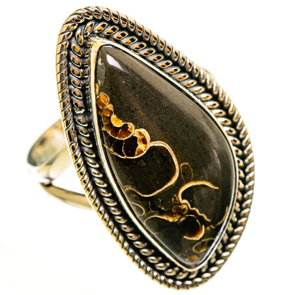 Turritella Agate Rings handcrafted by Ana Silver Co - RING112854 - Photo 2