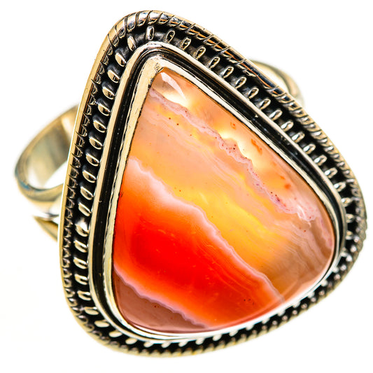 Red Botswana Agate Rings handcrafted by Ana Silver Co - RING112857 - Photo 2