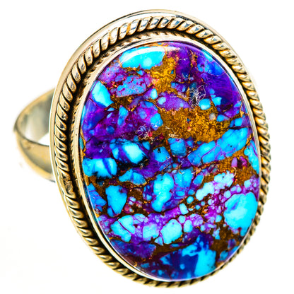 Purple Copper Composite Turquoise Rings handcrafted by Ana Silver Co - RING112864 - Photo 2