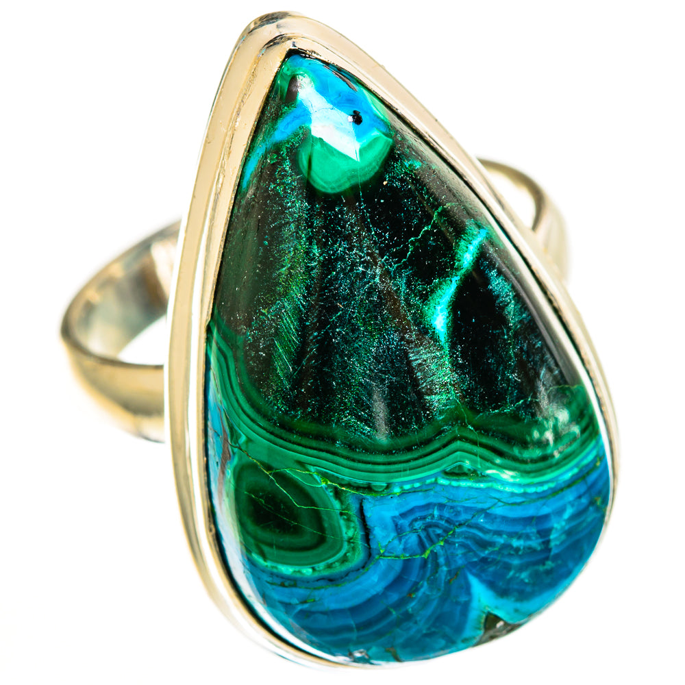 Malachite In Chrysocolla Rings handcrafted by Ana Silver Co - RING112870 - Photo 2
