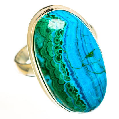 Malachite In Chrysocolla Rings handcrafted by Ana Silver Co - RING112871 - Photo 2