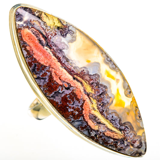 Indonesian Plume Agate Rings handcrafted by Ana Silver Co - RING112887 - Photo 2