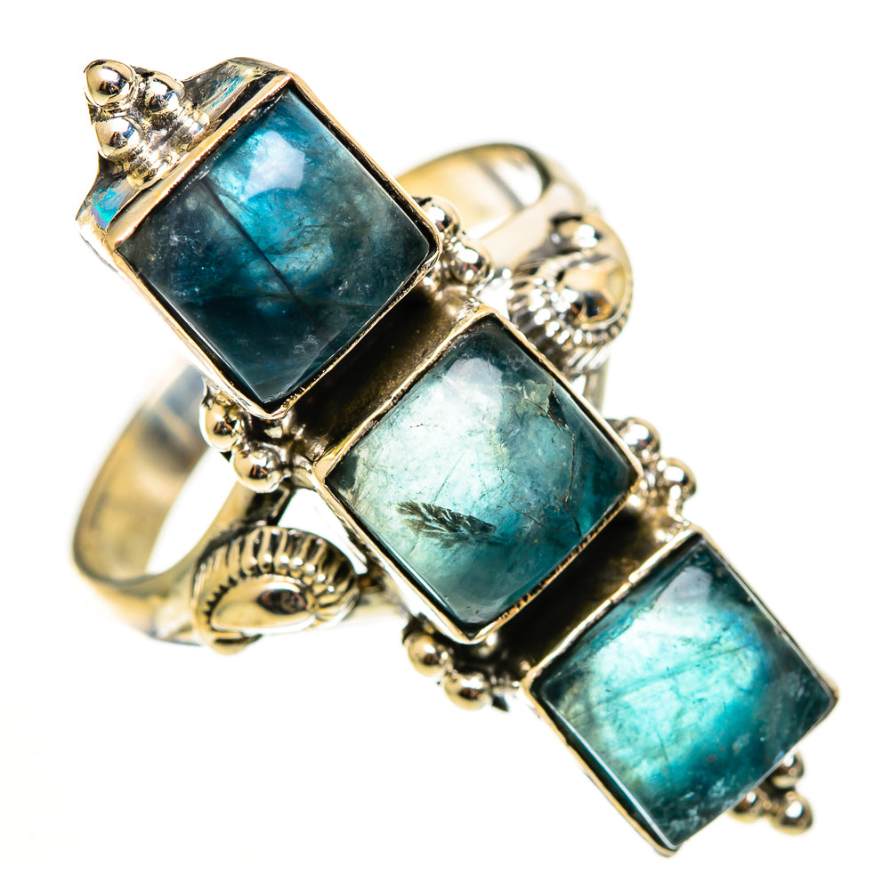Blue Fluorite Rings handcrafted by Ana Silver Co - RING112903 - Photo 2