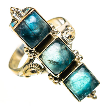 Blue Fluorite Rings handcrafted by Ana Silver Co - RING112903 - Photo 2