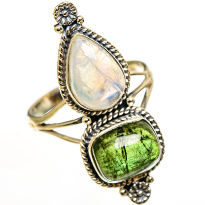 Rainbow Moonstone Rings handcrafted by Ana Silver Co - RING112906 - Photo 2