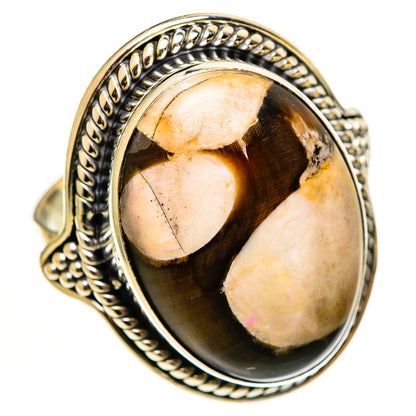 Peanut Wood Jasper Rings handcrafted by Ana Silver Co - RING112908 - Photo 2