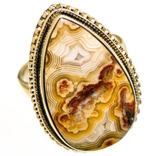 Laguna Lace Agate Rings handcrafted by Ana Silver Co - RING112909 - Photo 2