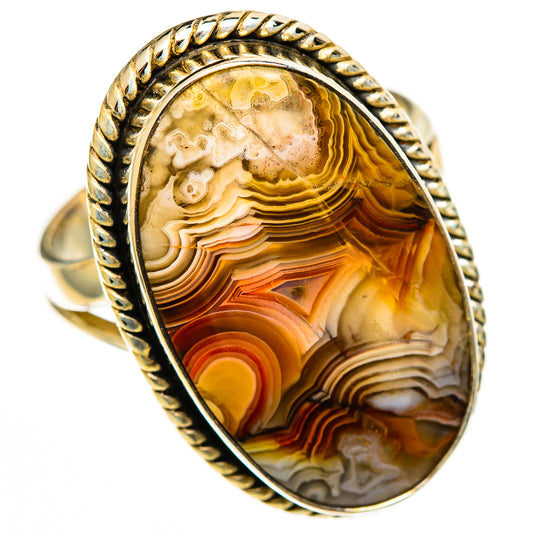 Crazy Lace Agate Rings handcrafted by Ana Silver Co - RING112912 - Photo 2