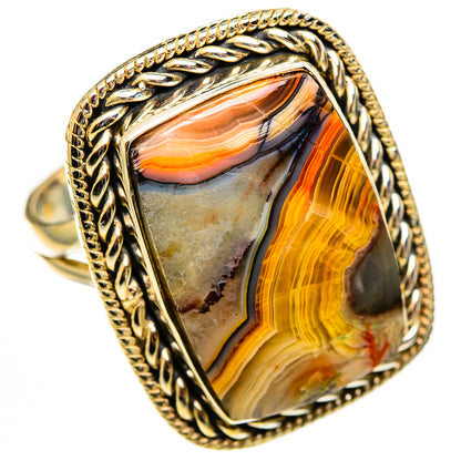 Crazy Lace Agate Rings handcrafted by Ana Silver Co - RING112913 - Photo 2