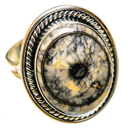 Moroccan Goniatite Fossil Rings handcrafted by Ana Silver Co - RING112925 - Photo 2