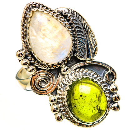 Rainbow Moonstone Rings handcrafted by Ana Silver Co - RING112932 - Photo 2