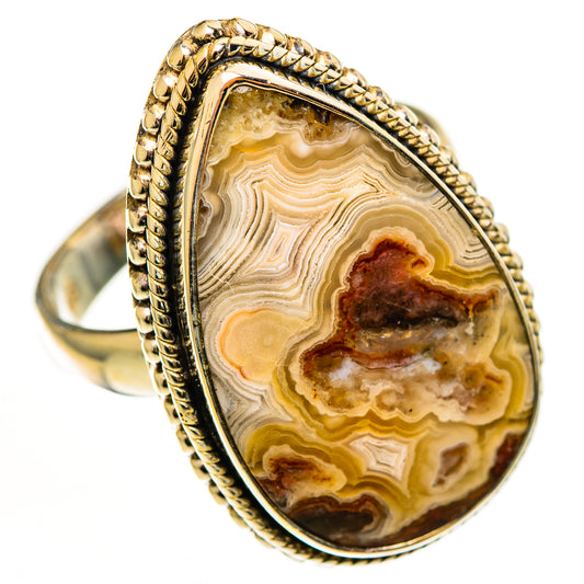 Laguna Lace Agate Rings handcrafted by Ana Silver Co - RING112936 - Photo 2
