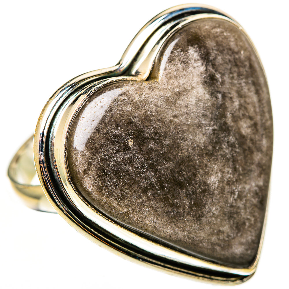 Gold Sheen Obsidian Rings handcrafted by Ana Silver Co - RING112940 - Photo 2