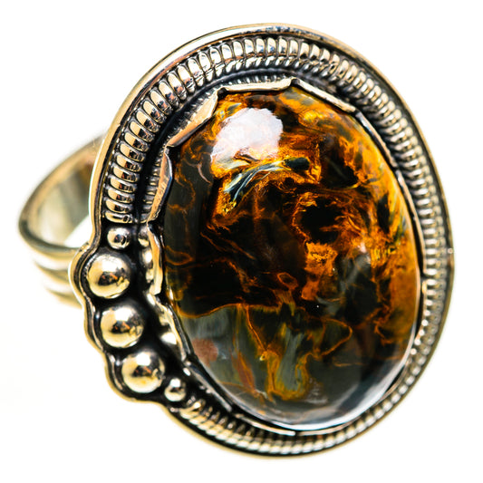 Golden Pietersite Rings handcrafted by Ana Silver Co - RING112948 - Photo 2