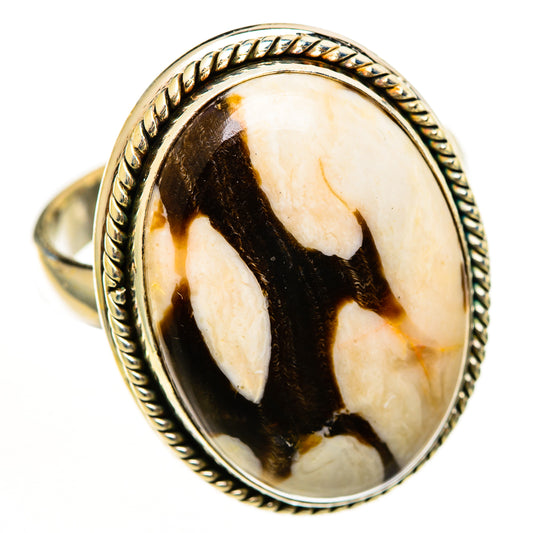 Peanut Wood Jasper Rings handcrafted by Ana Silver Co - RING112951 - Photo 2