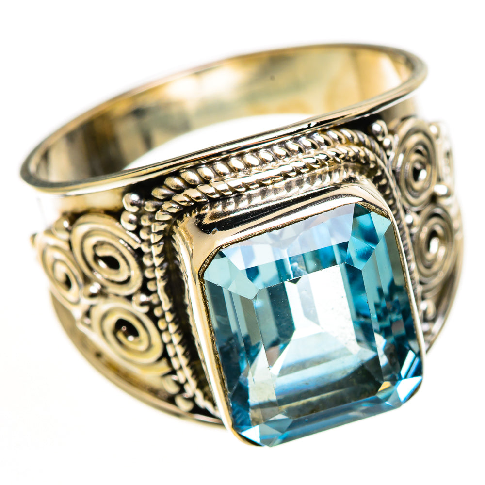 Blue Topaz Rings handcrafted by Ana Silver Co - RING112952 - Photo 2